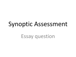 Synoptic Assessment