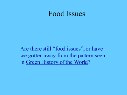 Food Issues - Miami University