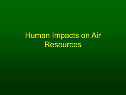 Human Impacts on Air Resources