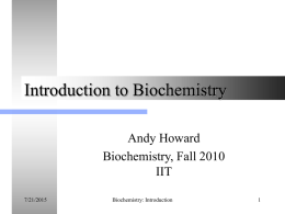Biochemical Thermodynamics - Illinois Institute of Technology