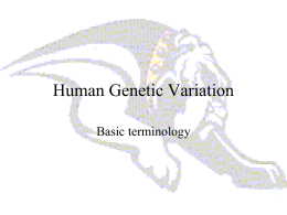 Human Genetic Variation - Mediapolis Community School