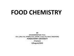 FOOD CHEMISTRY - Genome Discovery