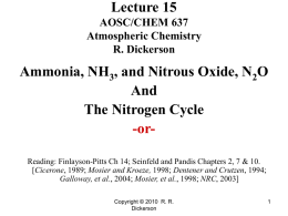 NH 2 - Atmospheric and Oceanic Science