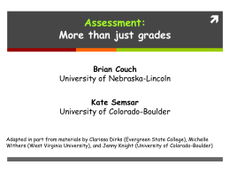 Assessment. Brian Couch 2015