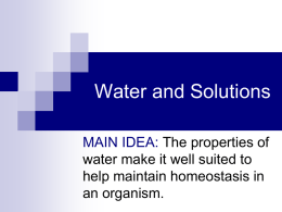 Properties of Water & Macromolecules