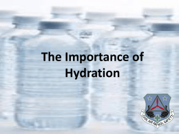 Hydration - CAP Members