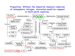 Proposition: Without the industrial chemical reduction of atmospheric