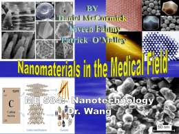 Group 5 – Nanomaterials in the Medical Field