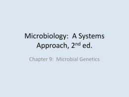 The Genetics of Microorganisms