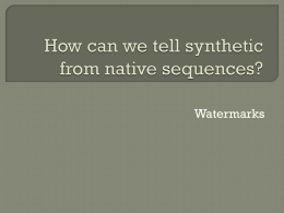 How can we tell synthetic from native sequences?
