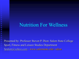 Nutrition for Wellness - Salem State University
