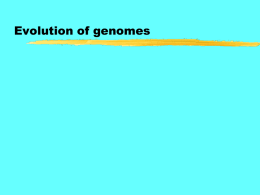 Evolution of genomes