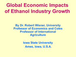 Economics of Bioenergy Industry Growth in the U.S.