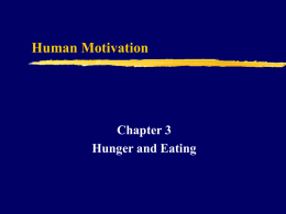 Chapter 3 - Hunger and Eating