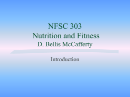 NFSC 123 Nutrition and Fitness