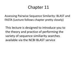 BLAST- bioinformatics