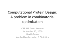 Protein design as an inverse problem
