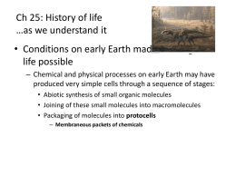 Evolutionary History and Trees of Life Ch 25 & 26