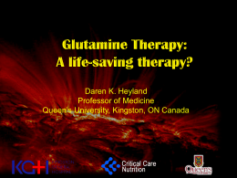 glutaminetherapy - Critical Care Nutrition
