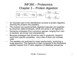 INF380 – Proteomics