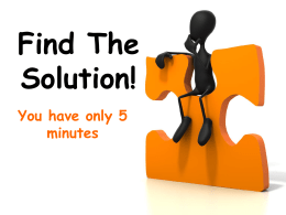 Find The Solution!