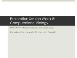 Exploration Session Week 8: Computational Biology