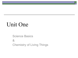 chemistry of living things
