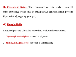 Lipids (lect 5, 6))