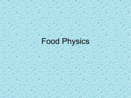 Food Physics - Warren County Public Schools