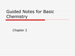 Guided Notes for Basic Chemistry