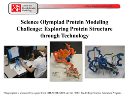 Science Olympiad Protein Modeling Challenge