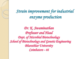 Strain Improvement - Bharathiar University