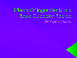 Effects Of Ingredients in a Basic Cupcake Recipe - 7