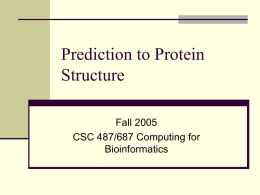 Prediction to Protein Structure