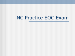 NC Practice EOC Exam