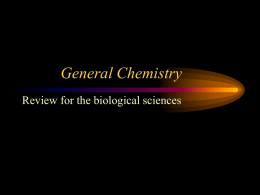 General Chemistry and Water
