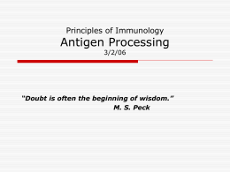 Antigen Processing 03/02/06