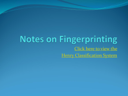 Notes on Fingerprinting