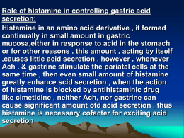 Role of histamine in controlling gastric acid secretion