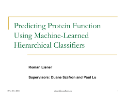 Protein Function Prediction