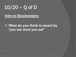 Biochemistry PowerPoint