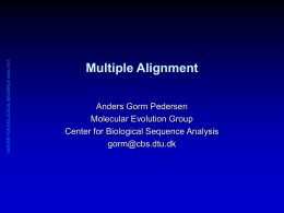Multiple Alignment - Center for Biological Sequence Analysis