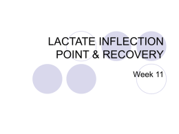 Lactate Inflection Point & Recovery