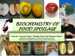 BIOCHEMISTRY OF FOOD SPOILAGE