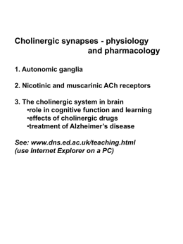 Cholinergic neuronal “Growth factors”