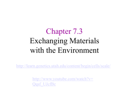 Chapter 3 Exchanging Materials with the Environment