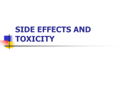 Side effects and toxicity