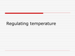 Regulating temperature