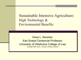 Sustainable Intensive Agriculture