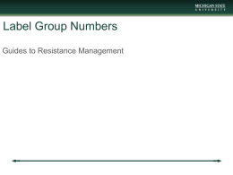 Resistance by the Numbers - Pesticide Environmental Stewardship